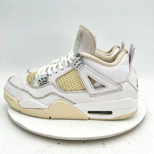 Nike Air Jordan 4 Mid Top Pure Money Men Size 9.5 308497-100 White Metallic Shoe